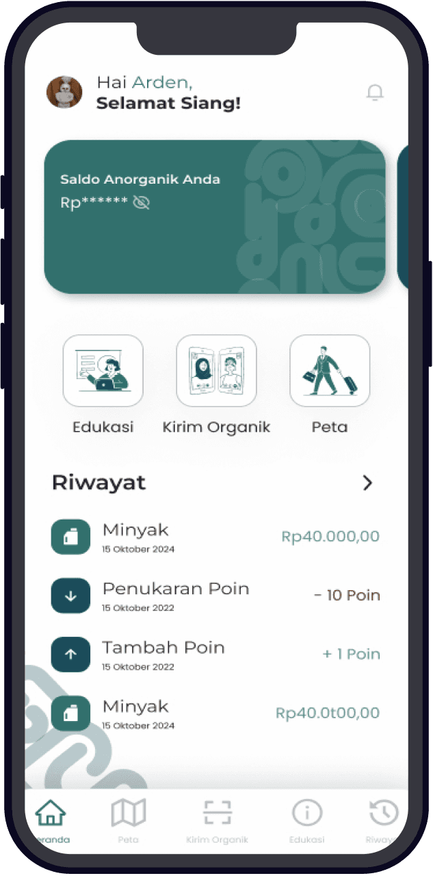 Lestari App - Home Screen